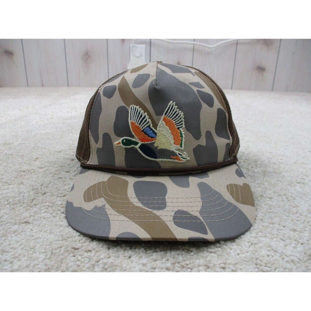 Burlebo Hat Cap Snap Back Brown Camo Camouflage Mallard Hunter Outdoors Mens